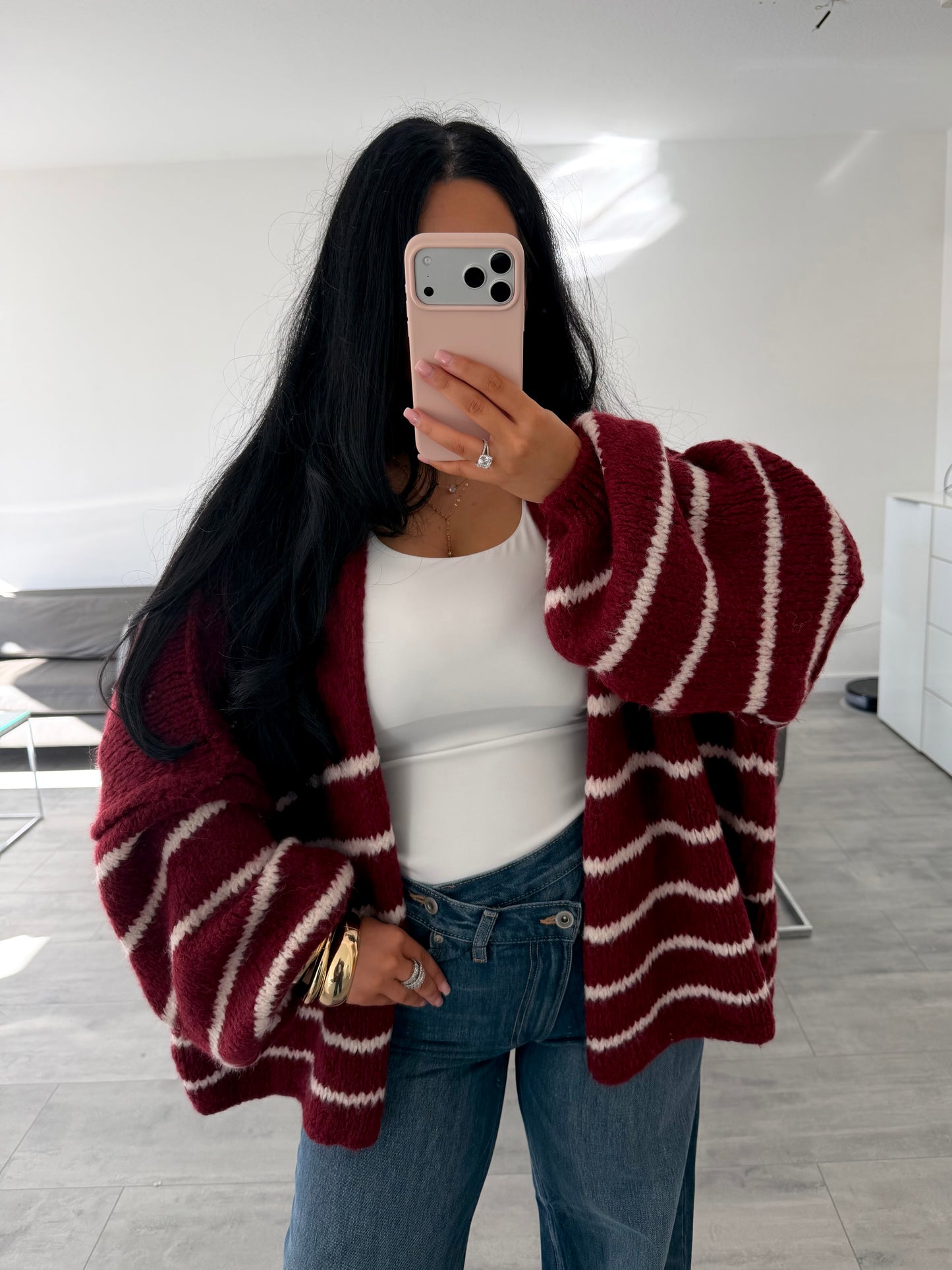 OVERSIZE CARDIGAN FELI GESTREIFT