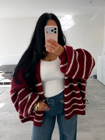 OVERSIZE CARDIGAN FELI GESTREIFT