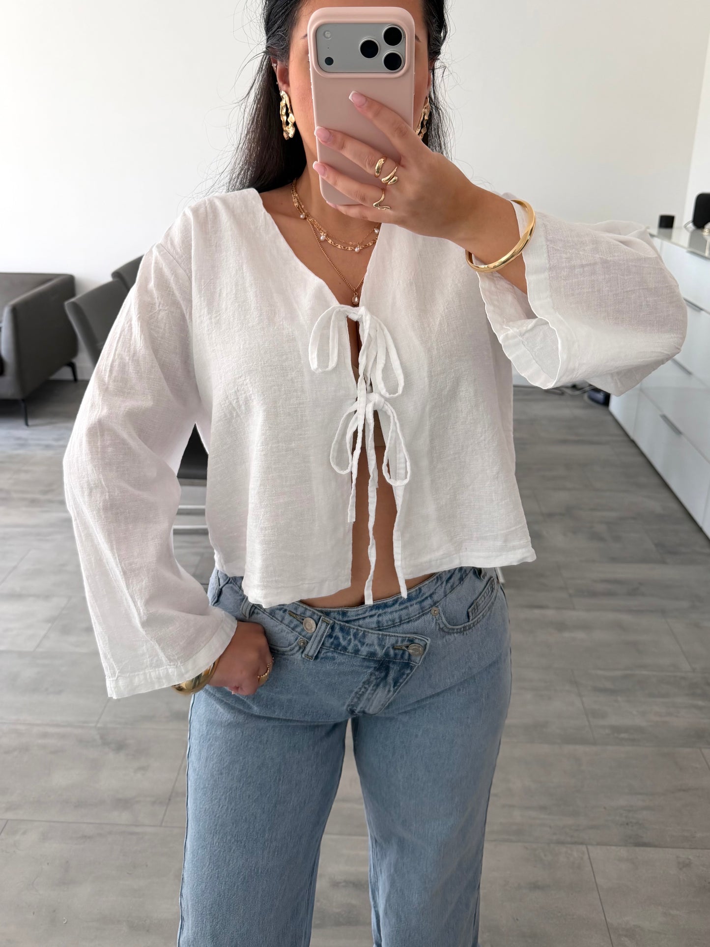 BAUMWOLL-LEINEN BLUSE HANNAH Ansicht 11 – Miss Nova Damenmode