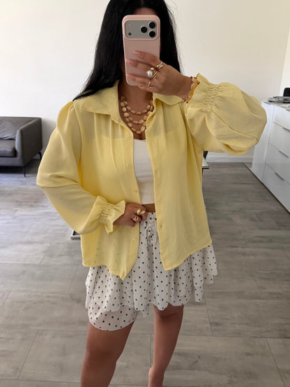 SOFT BLUSE MIT RÜSCHENÄRMEL ANTONELLA