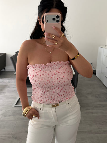 MUSSELIN BANDEAU TOP BLÜMCHENLIEBE – Musselin Mode Miss Nova