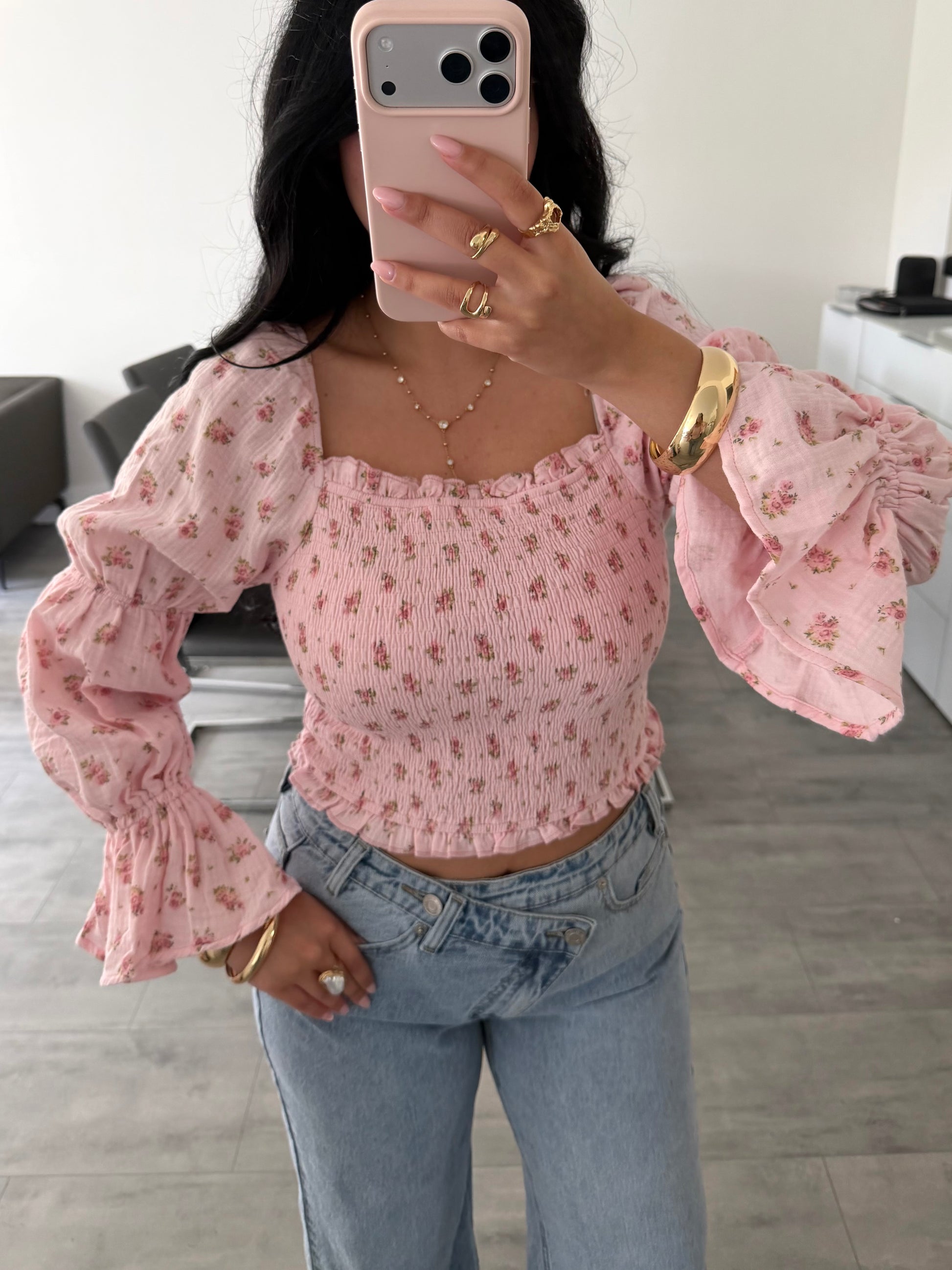 MUSSELIN BLUSE DAFINA MIT BLÜMCHEN – Musselin Mode Miss Nova