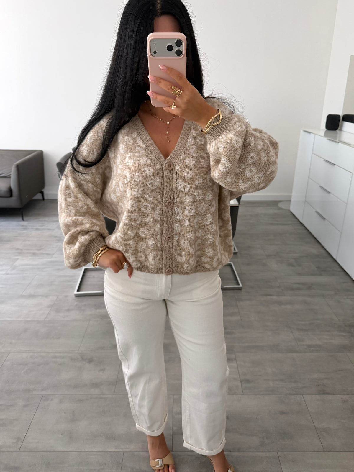CARDIGAN ZIVA LEOPARDENMUSTER