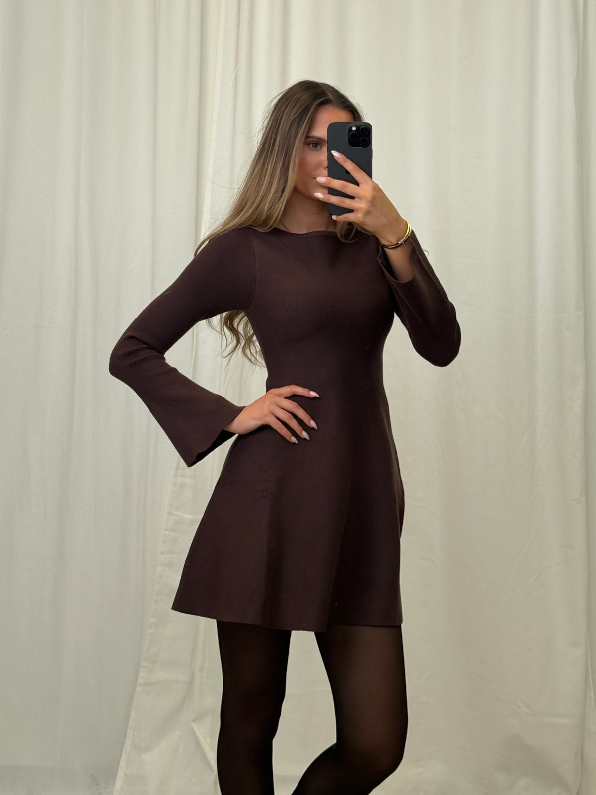 KLEID OLENA DUNKELBRAUN