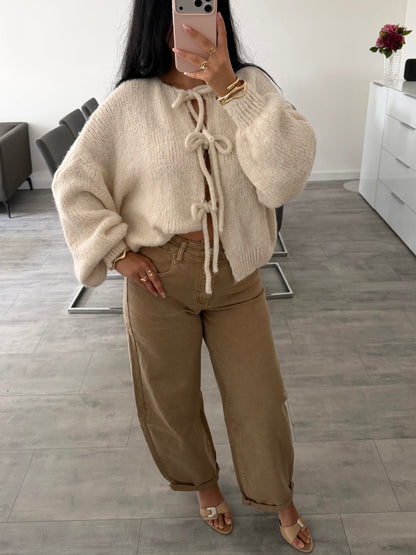 STRETCH BALLOON JEANS VALERIE CAMEL