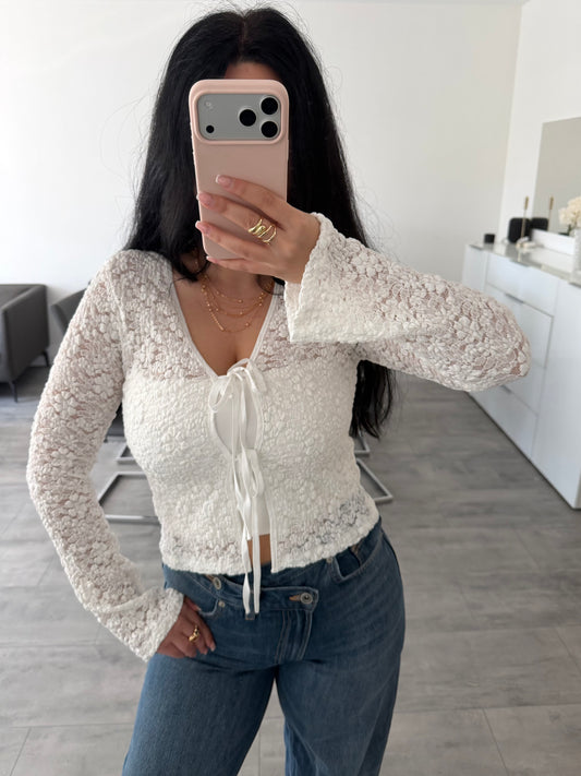 SPITZEN-OBERTEIL JULIA MIT SCHLEIFEN