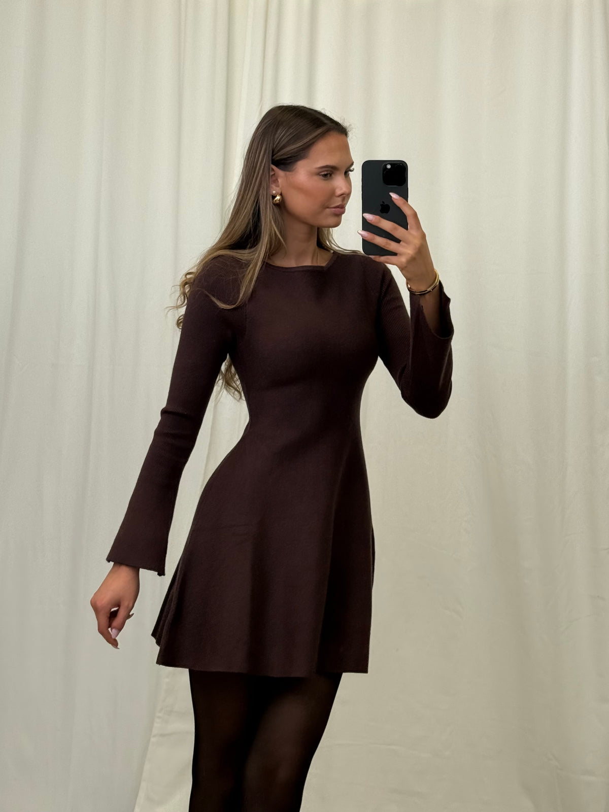 KLEID OLENA DUNKELBRAUN