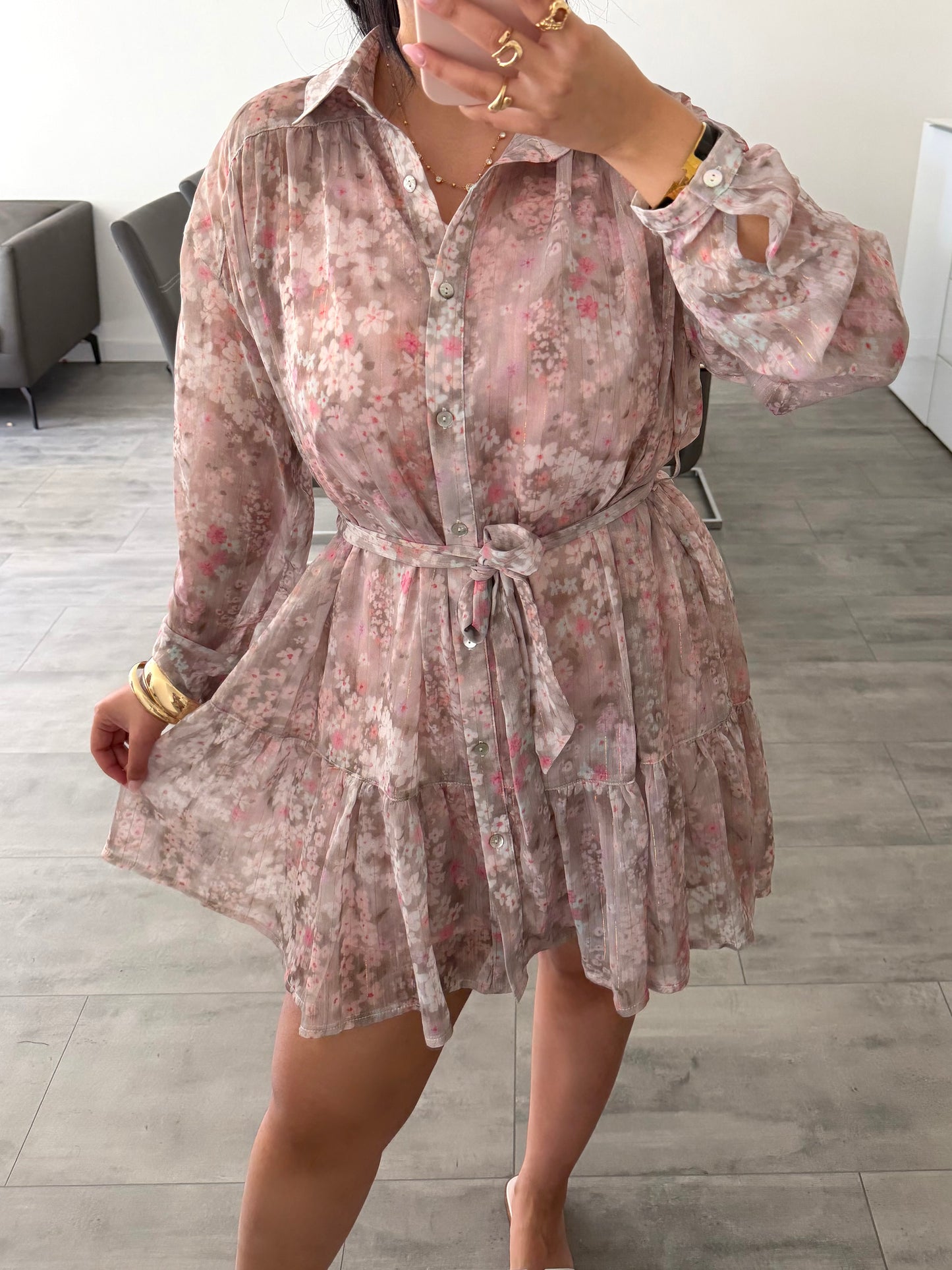 KLEID MIT BLUMENMUSTER YELDA – Miss Nova Damenmode