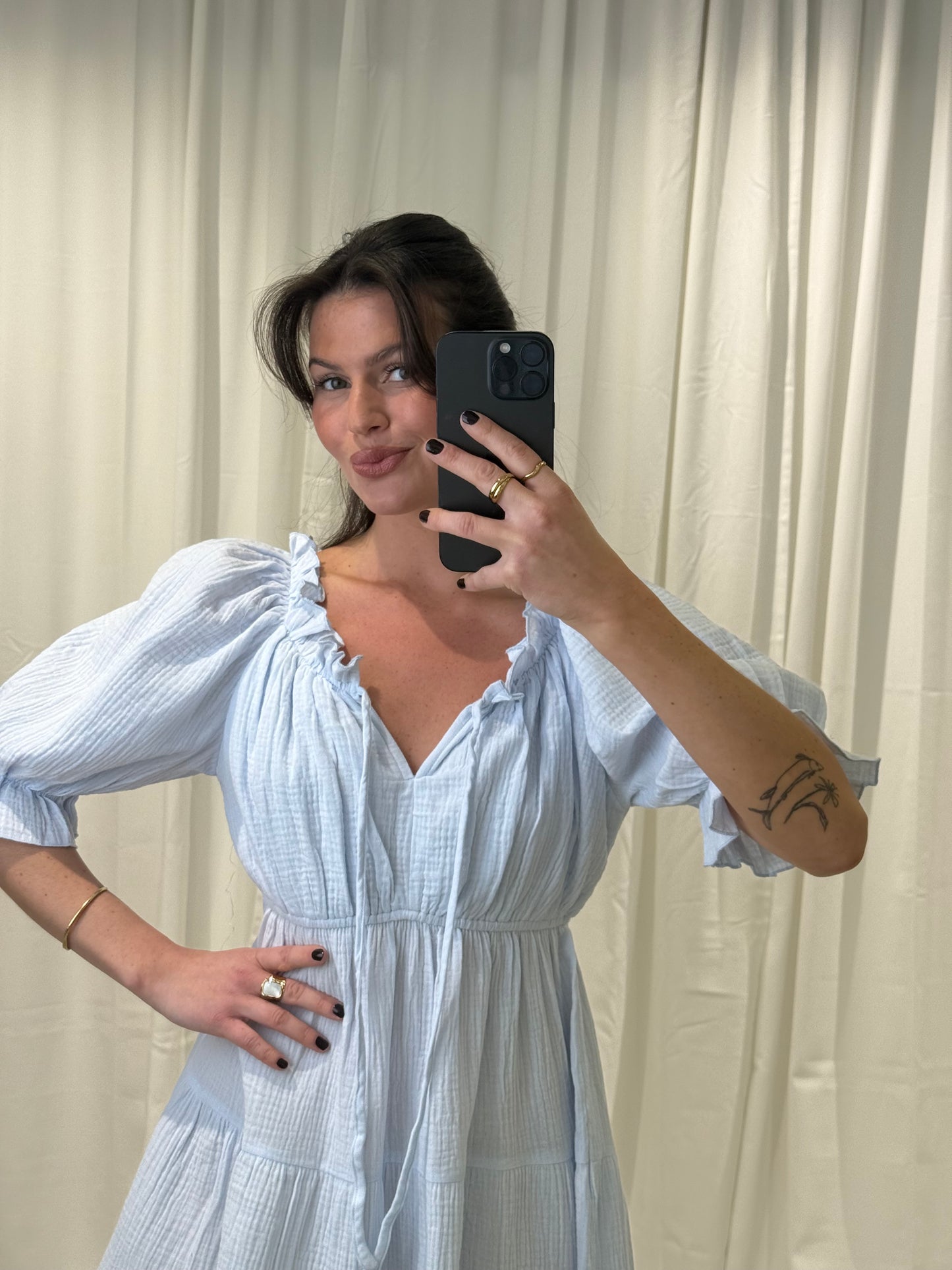 MUSSELIN BABYDOLLKLEID ELLA