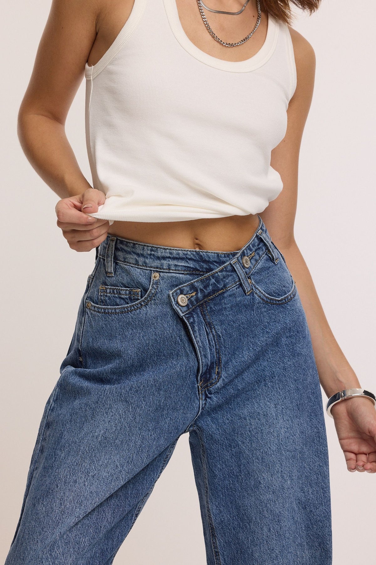 STRETCH STRAIGHT LEG JEANS EFFIE BLAU