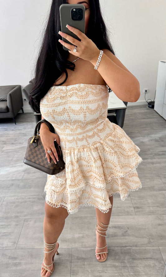 BANDEAU KLEID HANA BEIGE