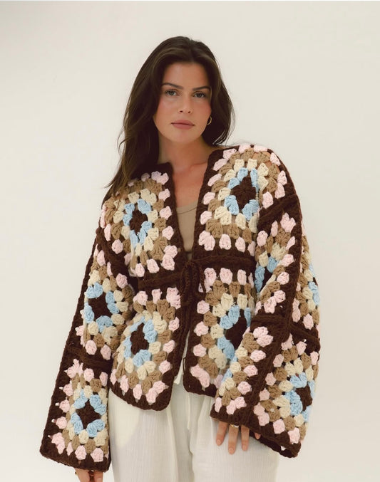 HÄKEL-CARDIGAN CHOCO PASTELLO