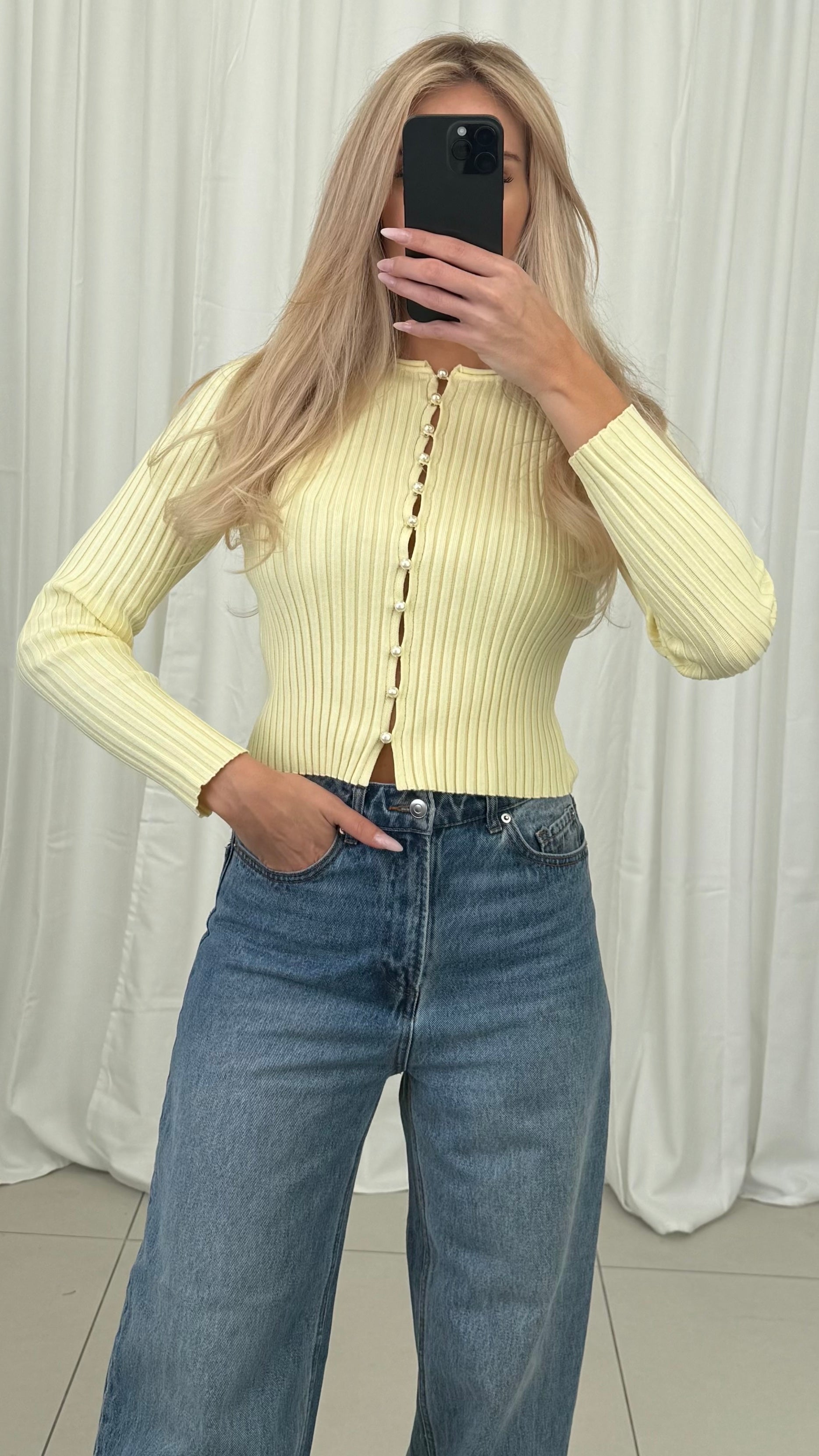 STRICKTOP LIVIA PERLEN – Miss Nova Damenmode