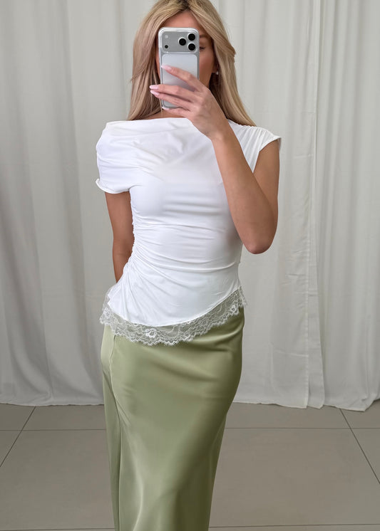 TOP MIT SPITZE RIMA Musselin kaufen | Miss Nova