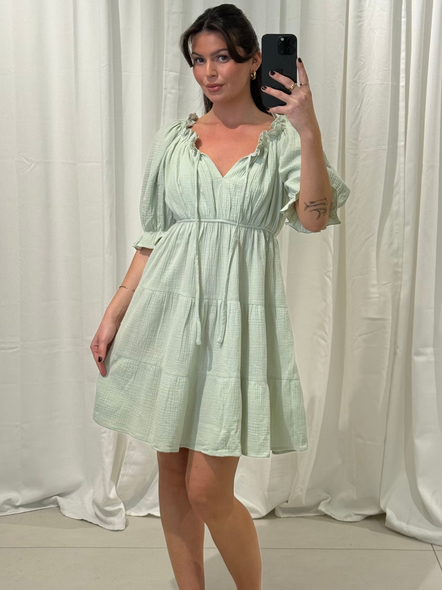 MUSSELIN BABYDOLLKLEID ELLA