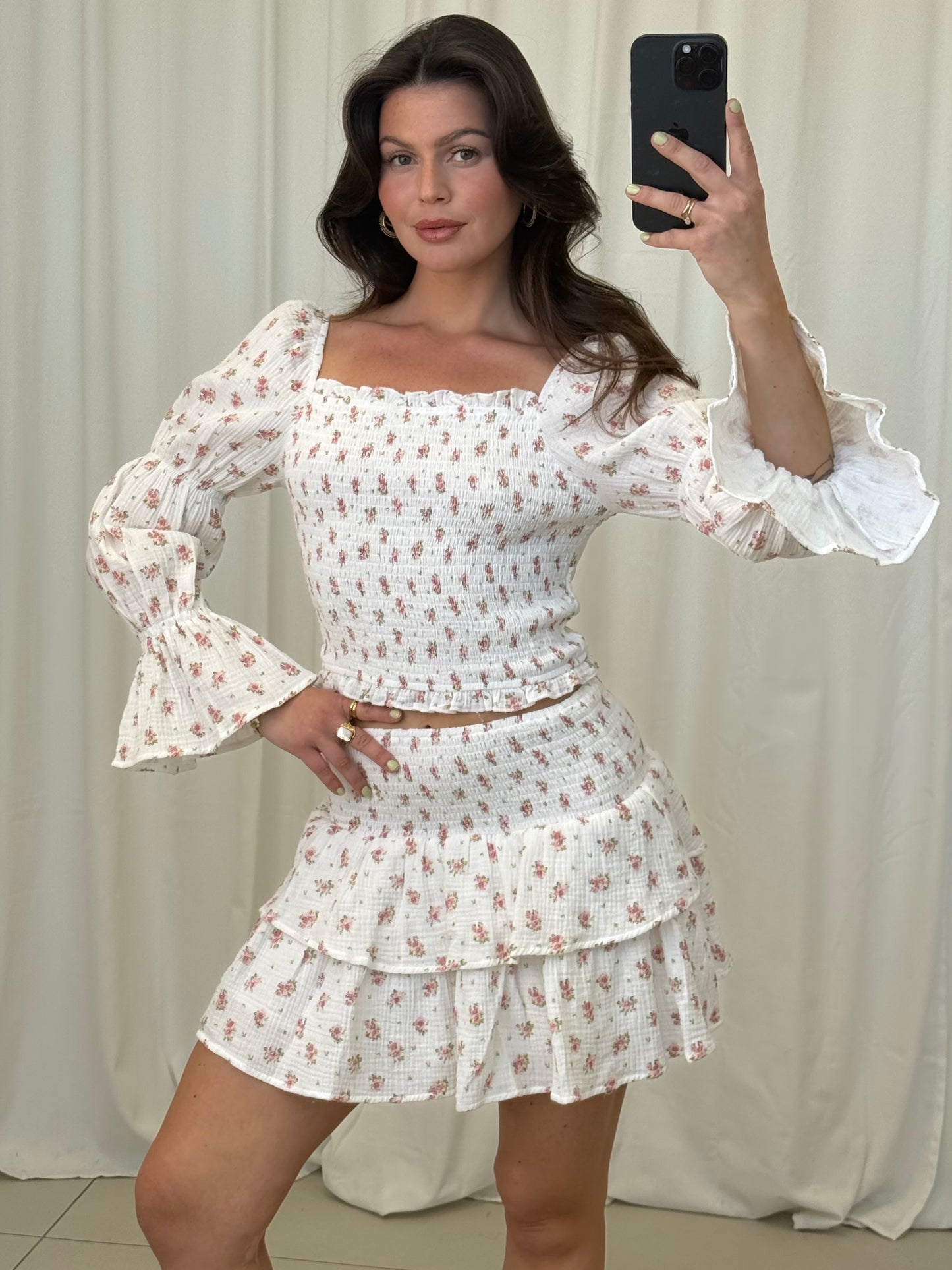 MUSSELIN HOSENROCK DAFINA MIT BLÜMCHEN – Musselin Mode Miss Nova