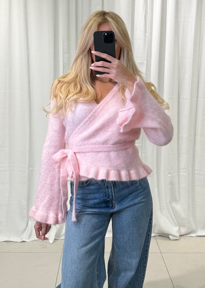 WICKEL CARDIGAN VALENTINA MIT RÜSCHEN