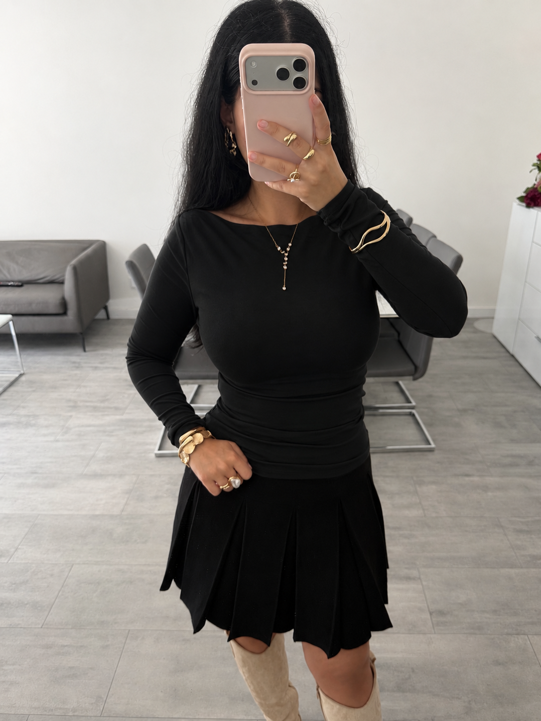 SOFT TOUCH LONGSLEEVE MIT U-BOOT-AUSSCHNITT