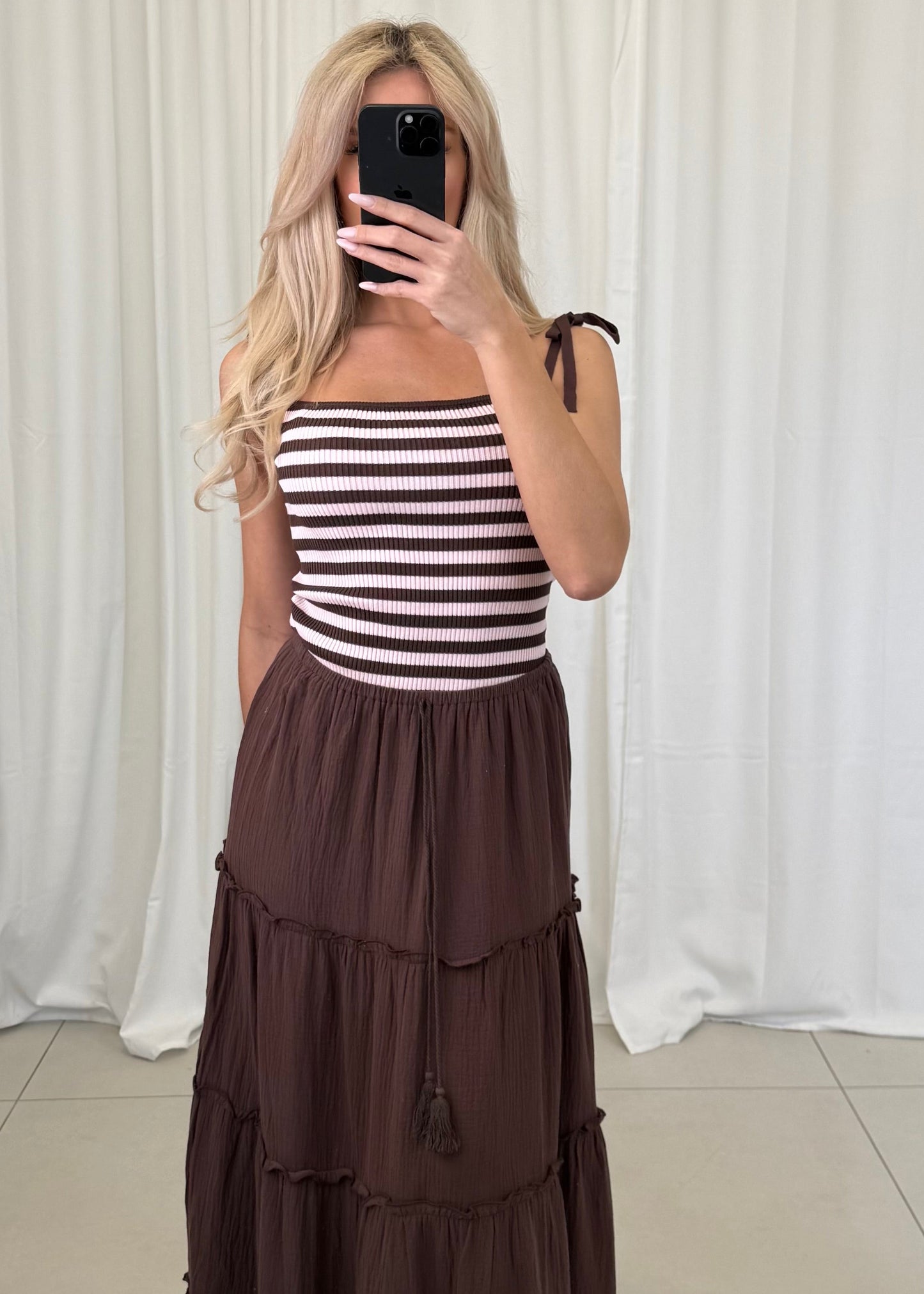 TOP MIT BINDEDETAILS MILANA – Miss Nova Damenmode