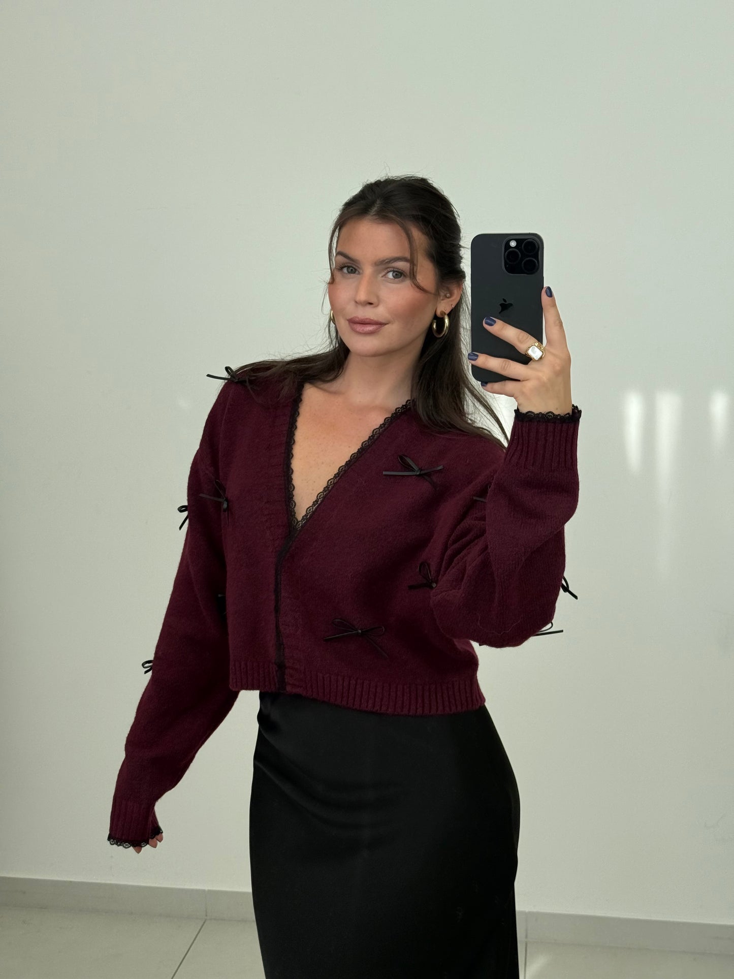 CARDIGAN CELINE BURGUNDY