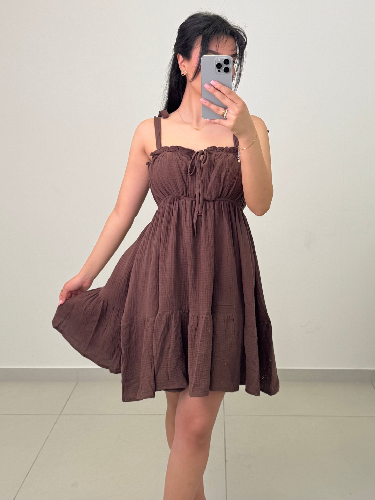MUSSELIN KLEID AURORA KURZ – Musselin Kleid bei Missnova