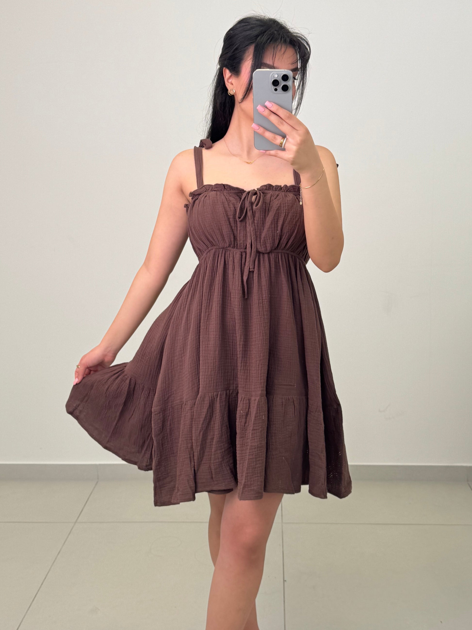 MUSSELIN KLEID AURORA KURZ – Musselin Kleid bei Missnova