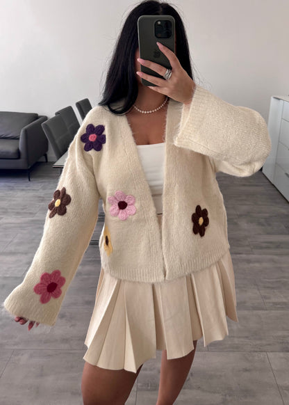CARDIGAN BLOSSOM CREME Ansicht 4 – Miss Nova Damenmode
