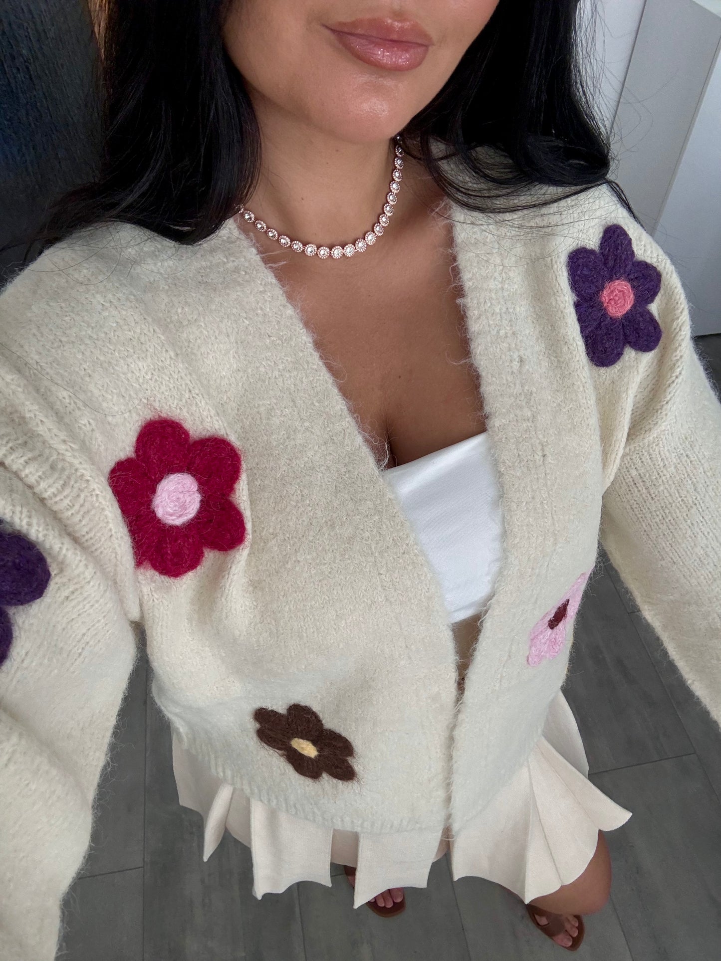 CARDIGAN BLOSSOM CREME Ansicht 5 – Miss Nova Damenmode