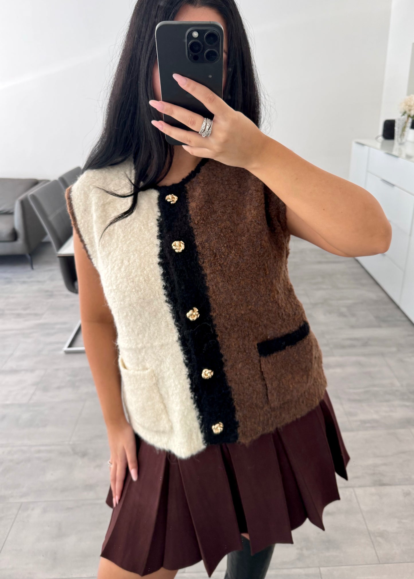 CARDIGAN WESTE ELENA CHOCOLATE – Miss Nova Damenmode