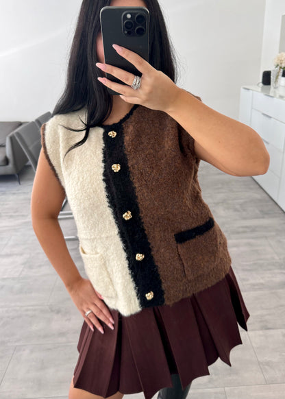 CARDIGAN WESTE ELENA CHOCOLATE – Miss Nova Damenmode
