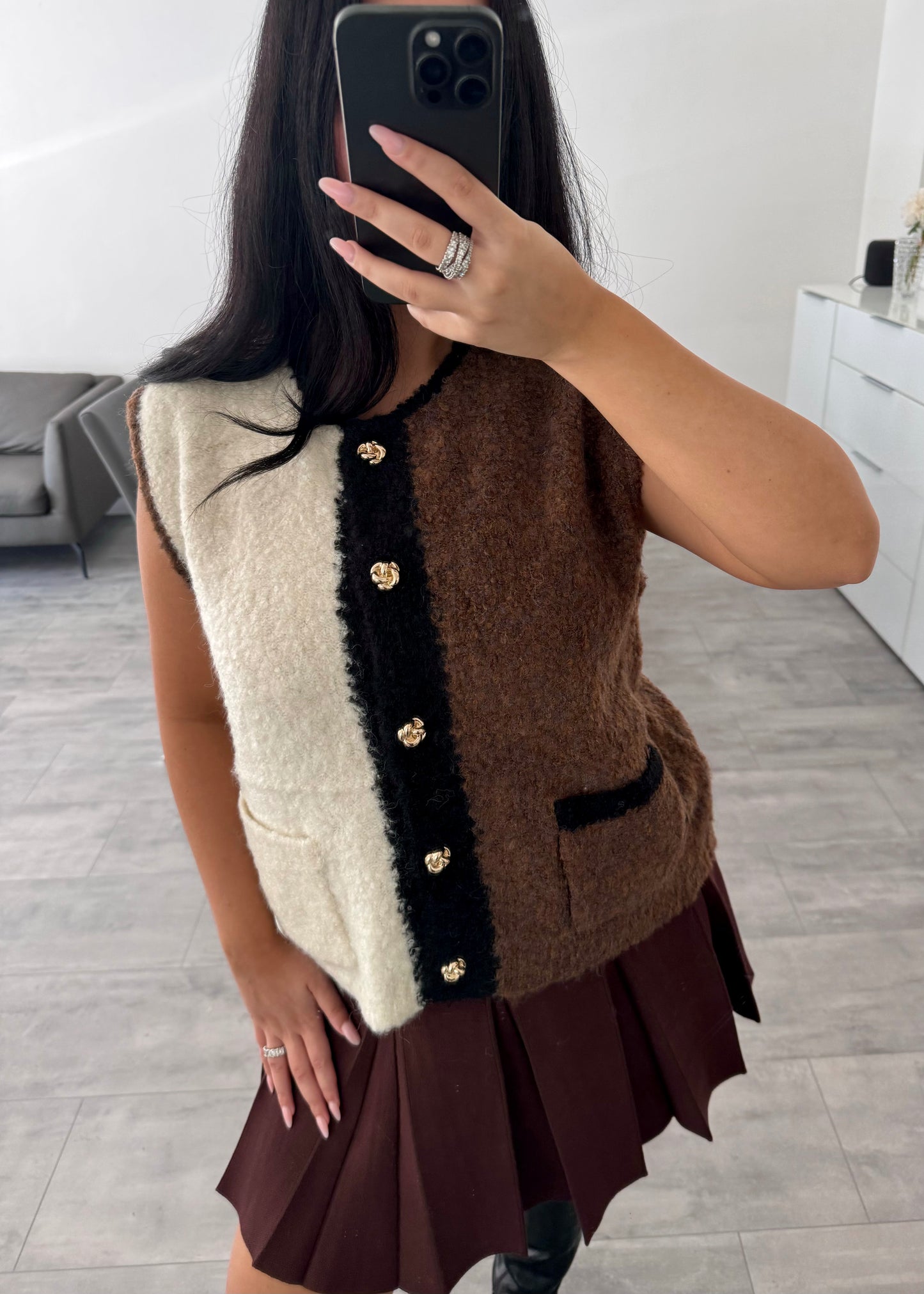 CARDIGAN WESTE ELENA CHOCOLATE – Miss Nova Damenmode