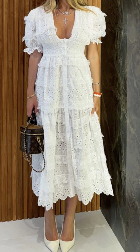 SPITZENKLEID LEILA WEIß