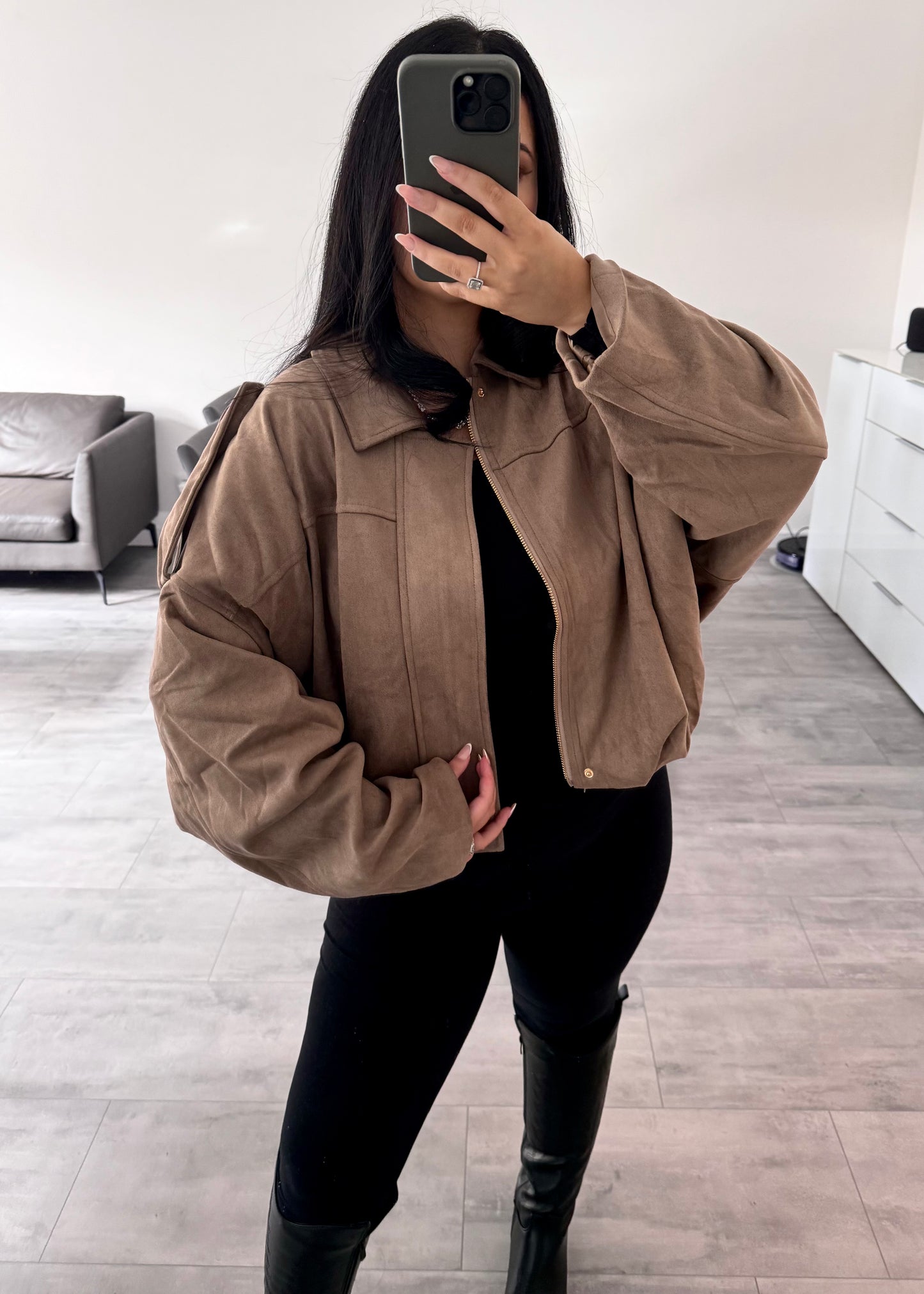 WILDLEDEROPTIK JACKE NOLA