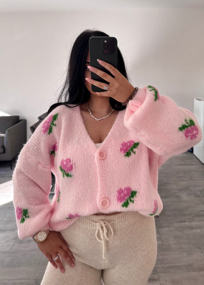 CARDIGAN ROSE HELLROSA – Miss Nova Damenmode