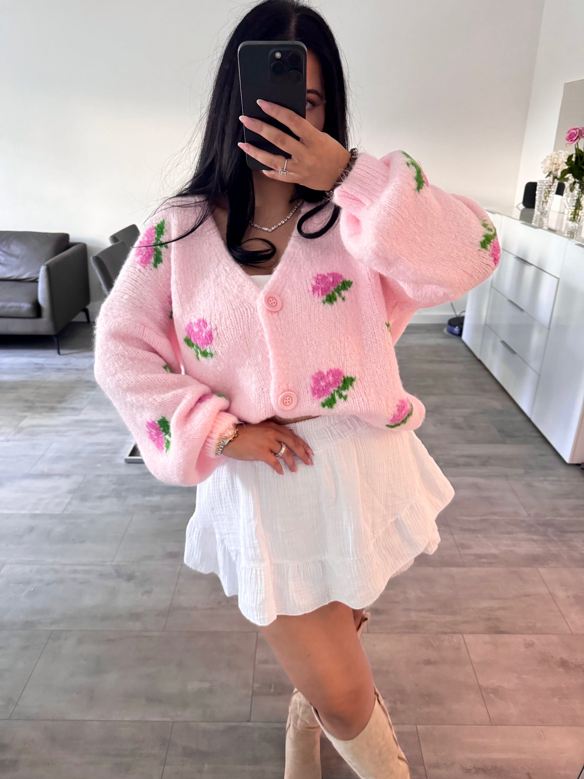 CARDIGAN ROSE HELLROSA – Miss Nova Damenmode