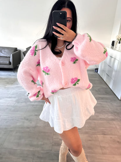 CARDIGAN ROSE HELLROSA – Miss Nova Damenmode