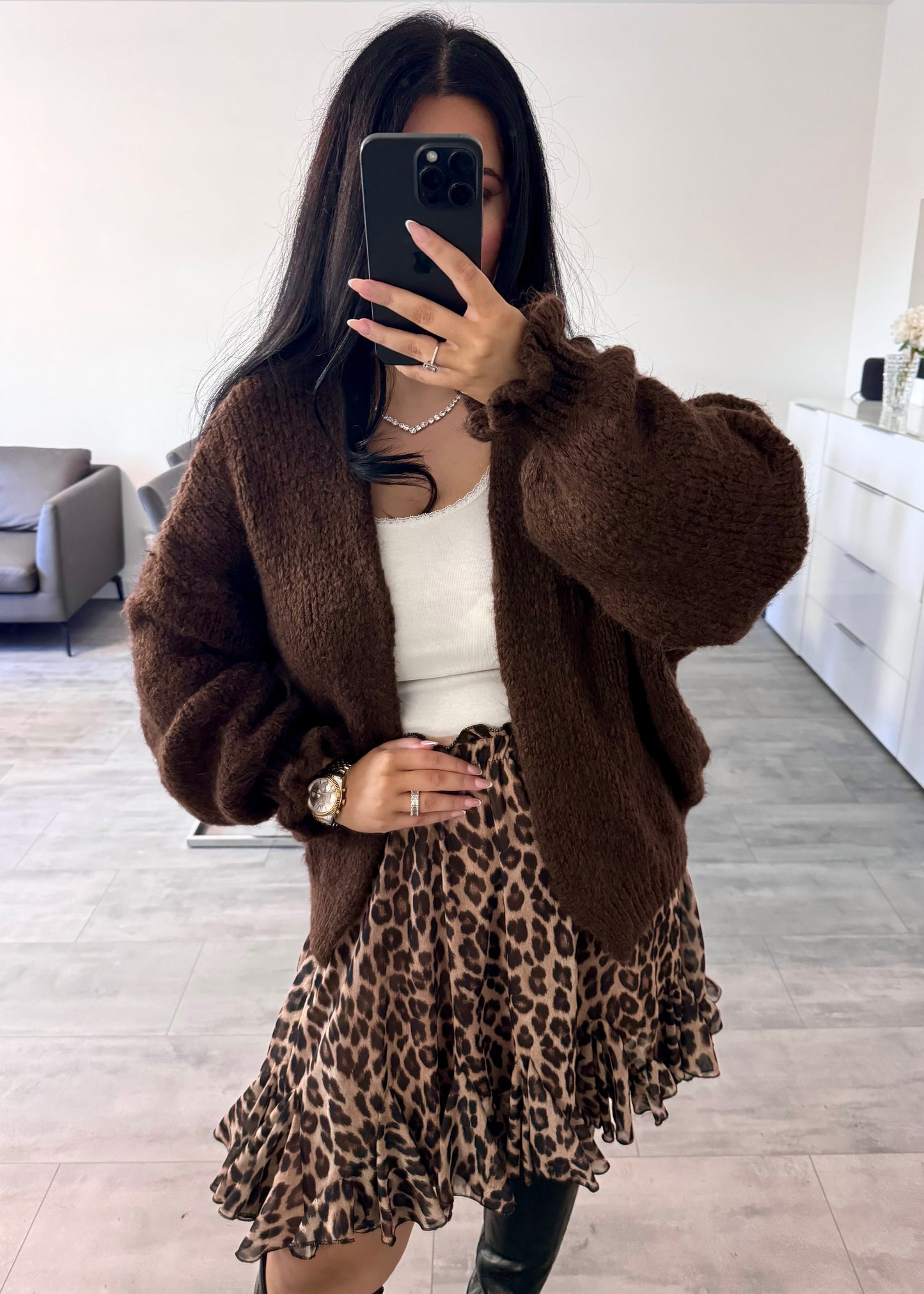 CARDIGAN LIV CHOCOLATE – Miss Nova Damenmode