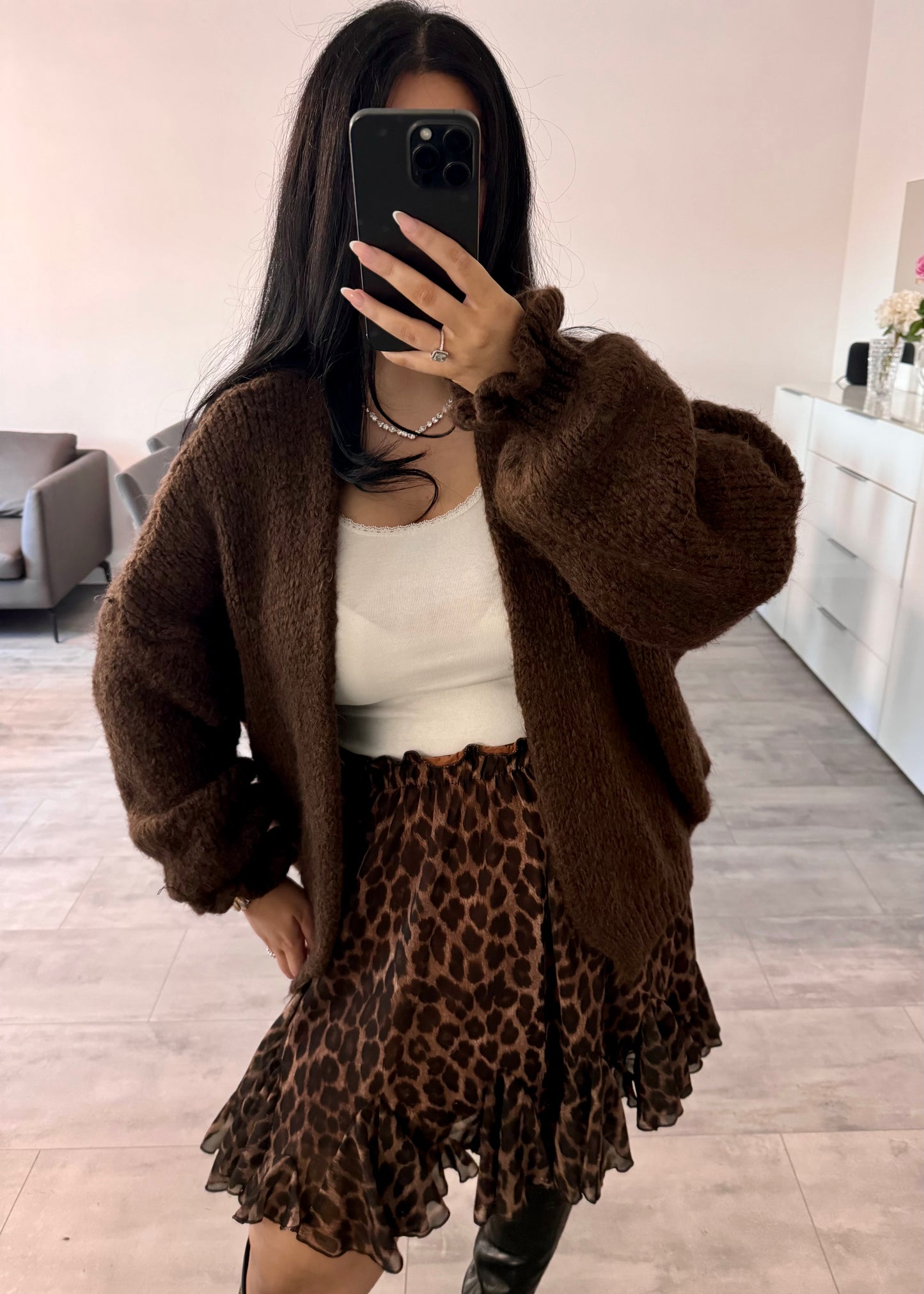 CARDIGAN LIV CHOCOLATE – Miss Nova Damenmode