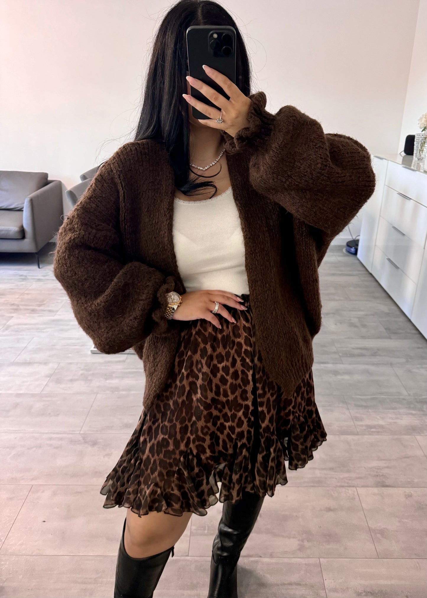 CARDIGAN LIV CHOCOLATE – Miss Nova Damenmode