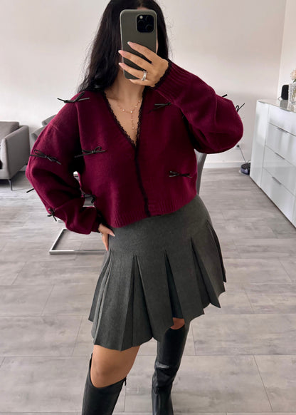 CARDIGAN CELINE BURGUNDY