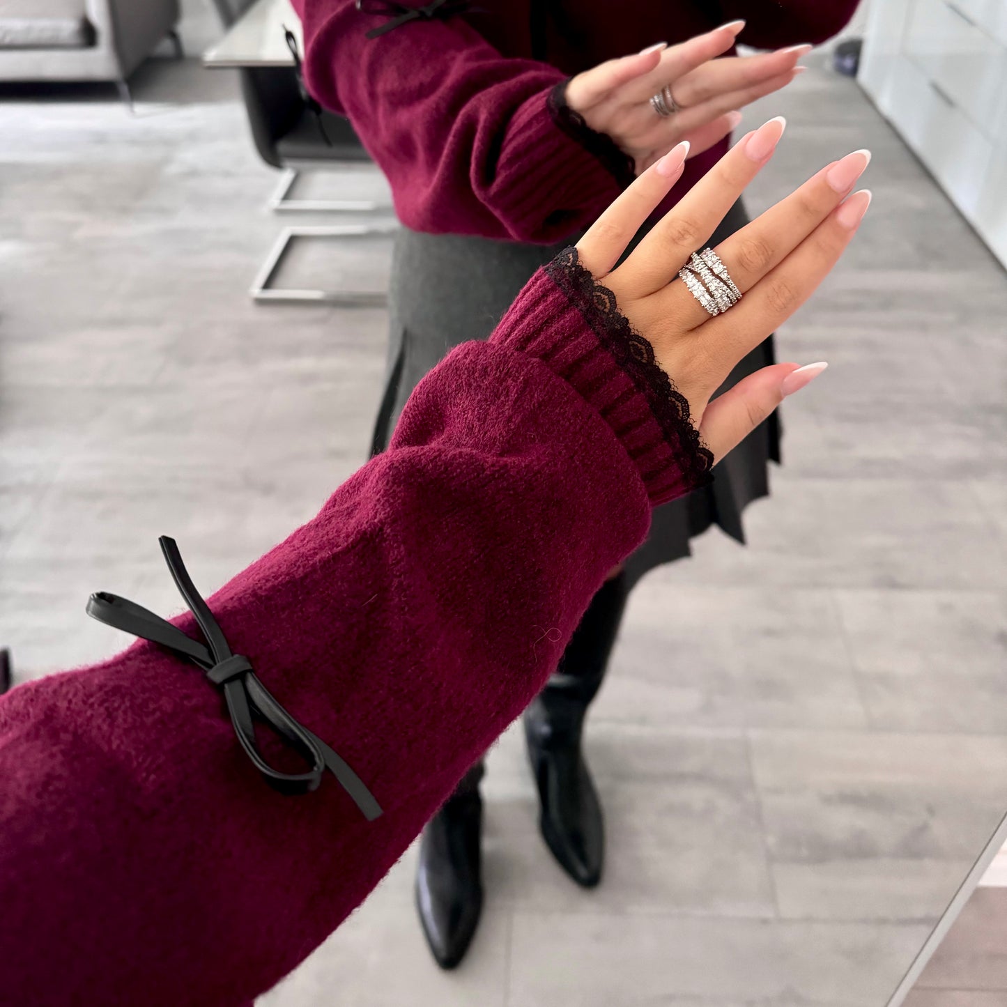 CARDIGAN CELINE BURGUNDY