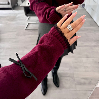 CARDIGAN CELINE BURGUNDY