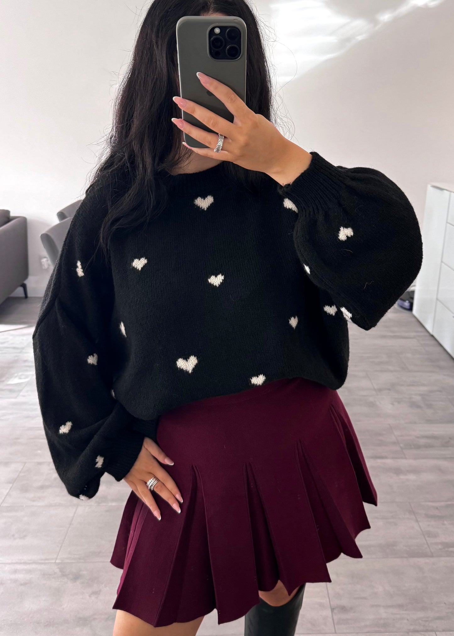 FALTENROCK LARA WEINROT