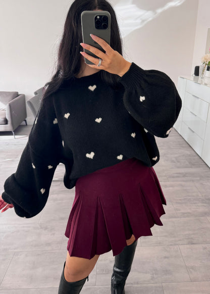 FALTENROCK LARA WEINROT