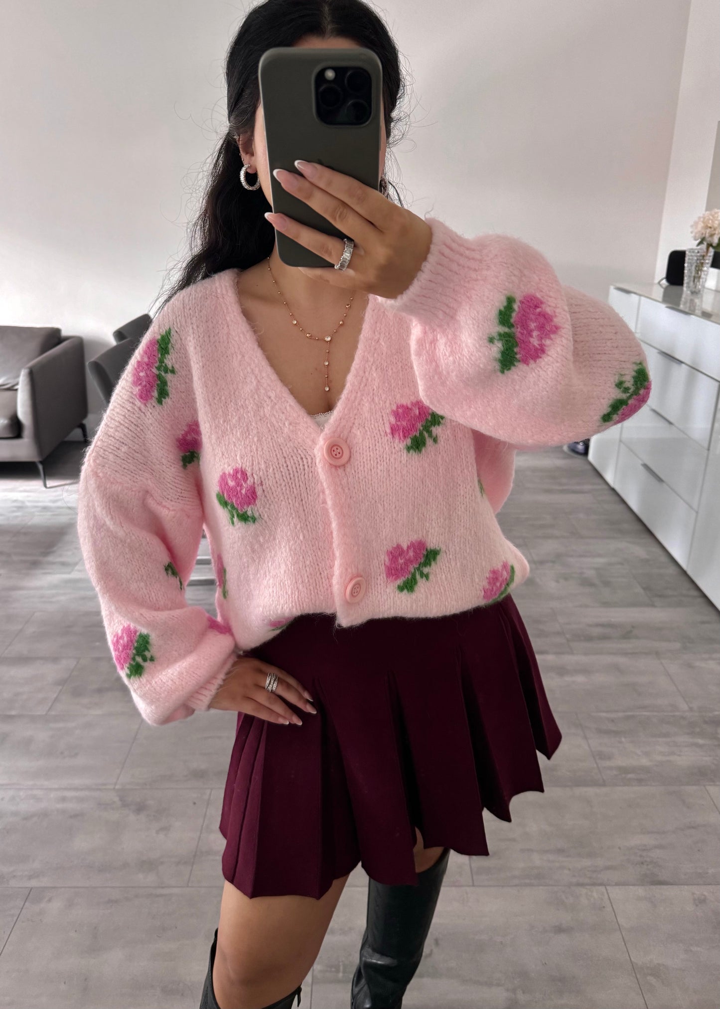 FALTENROCK LARA WEINROT