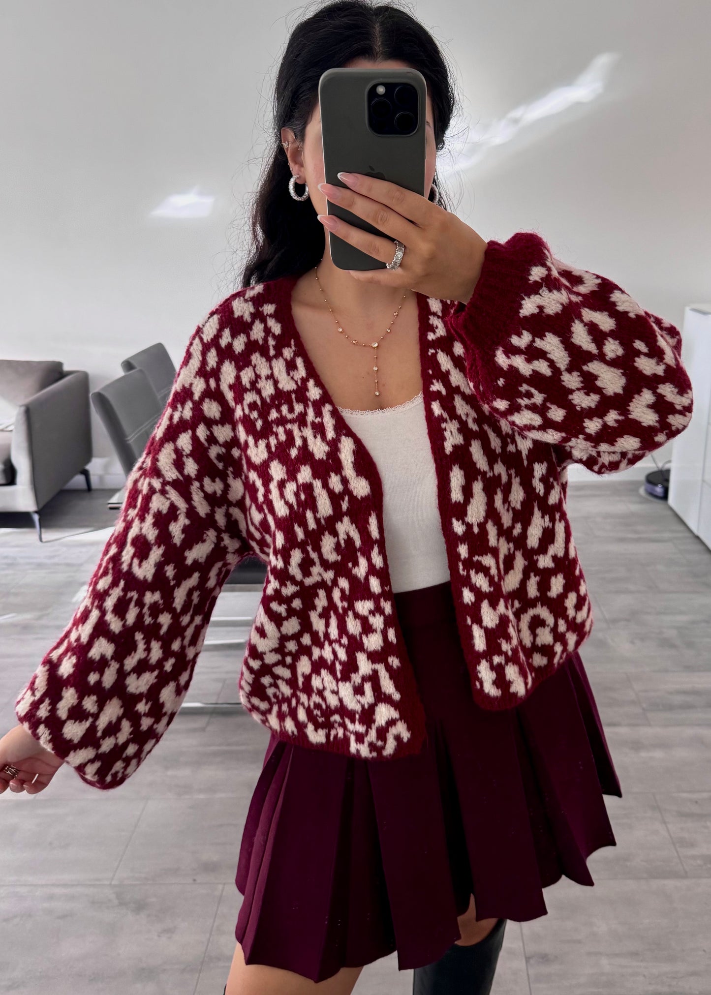 FALTENROCK LARA WEINROT