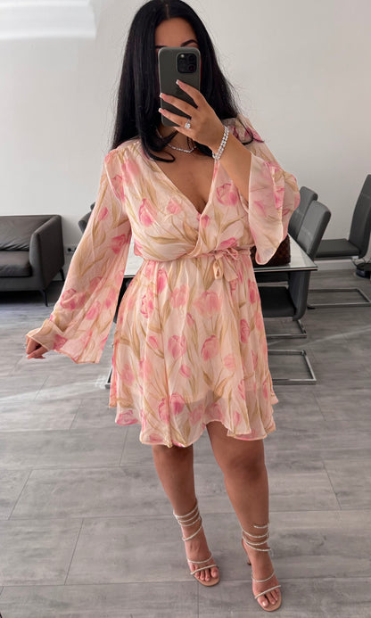 KLEID SOFIA TULPEN ROSA – Damenmode bei Miss Nova