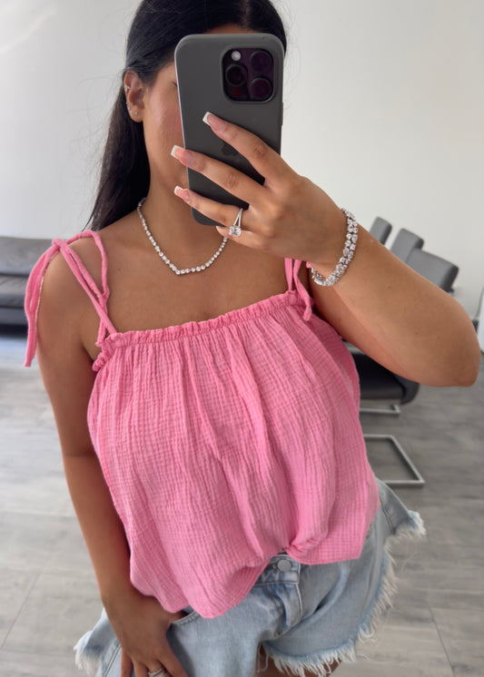 MUSSELIN TOP KAIA ROSA