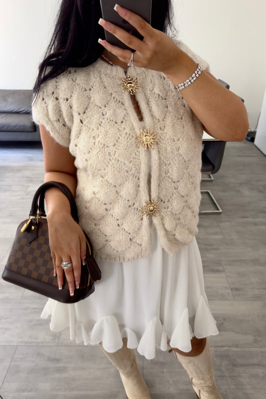 CARDIGAN WESTE VALERIE BEIGE