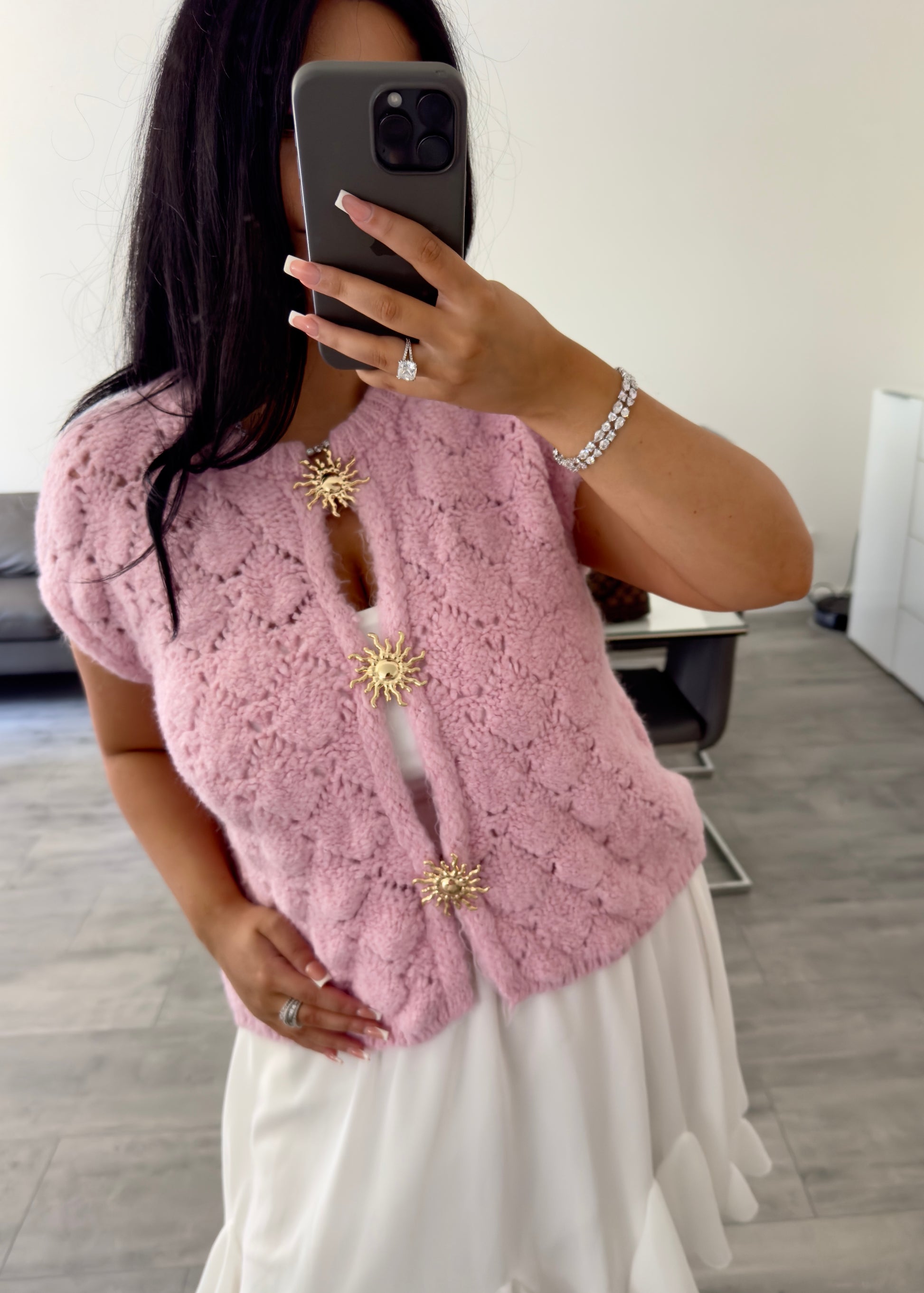 CARDIGAN WESTE VALERIE ROSA – Damenmode bei Miss Nova